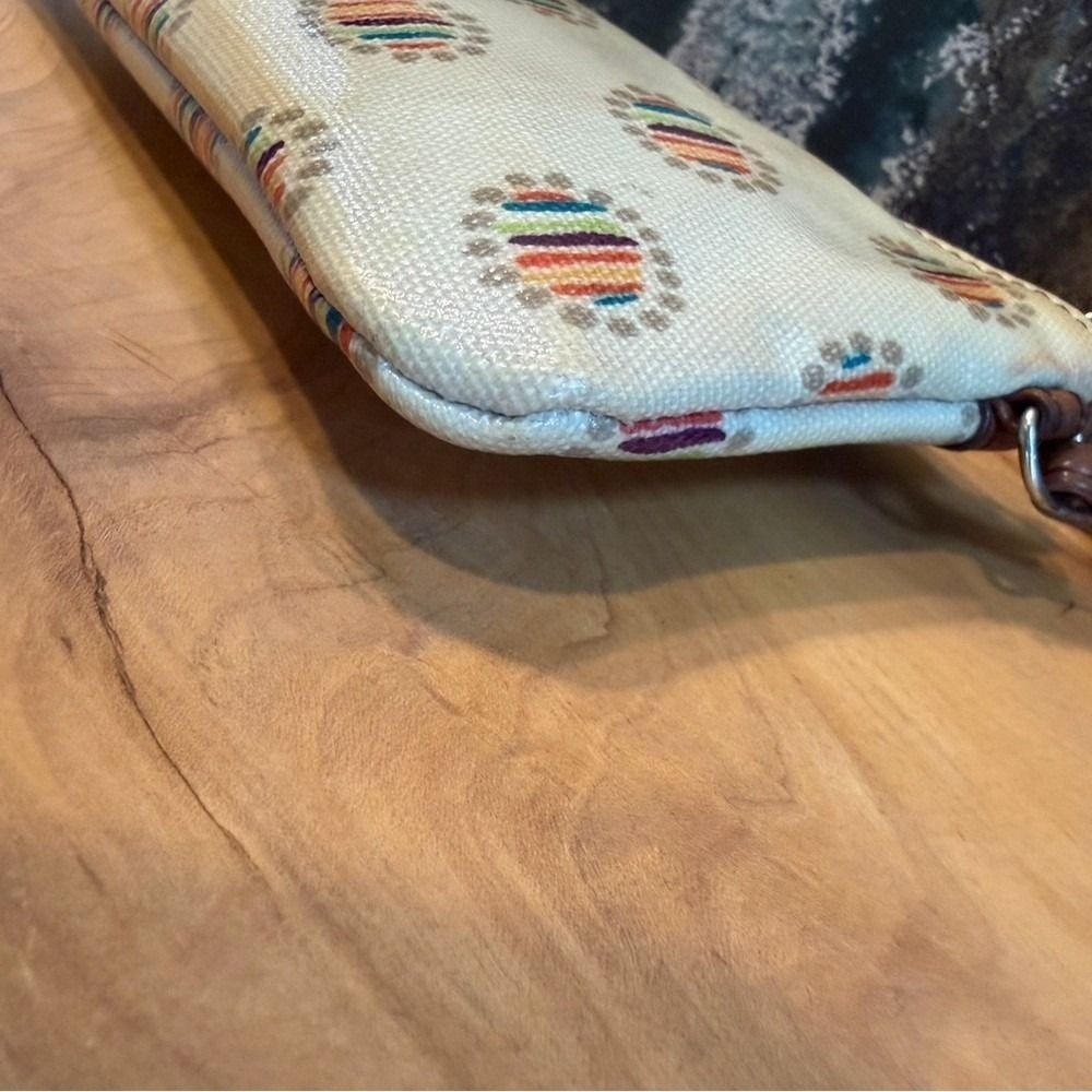 Fossil y2K vintage (late 1990's) "Key-Per"Coated Canvas Wristlet Wallet - Picture 10 of 12